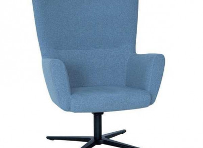 Blauer Sessel Ohrensessel Designer 1-Sitzer Moderner Cocktailsessel